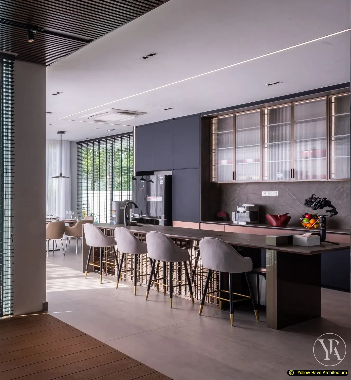 Soft Mirrored Kitchen