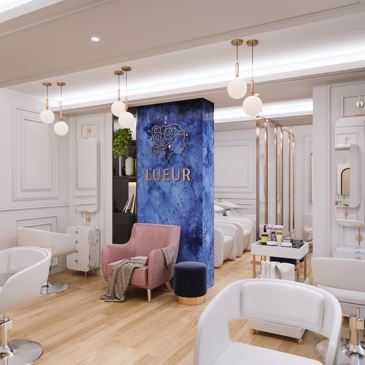 Lueur Salon — entry and reception area