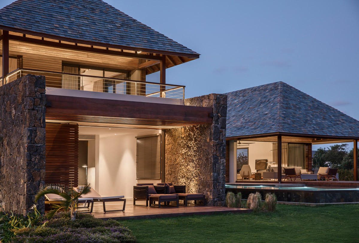 Serenity Abode — hipped slate roof and deep veranda of the second pavilion